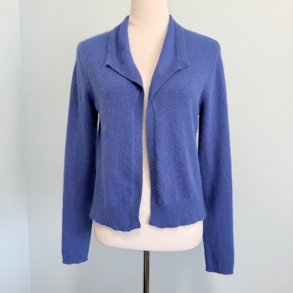 Halogen Women’s Angora‎ Blue Cardigan Sweater Size S